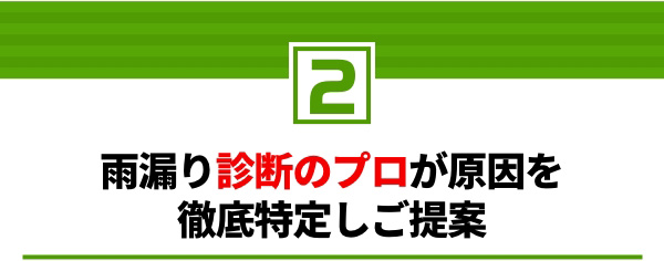 2.雨漏り診断のプロが原因を徹底特定しご提案